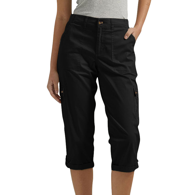 Ravina™ | Dame Capri-bukser med Lommer | Luftige 3/4 Outdoor Sommerbukser i Let Bomuldsblanding