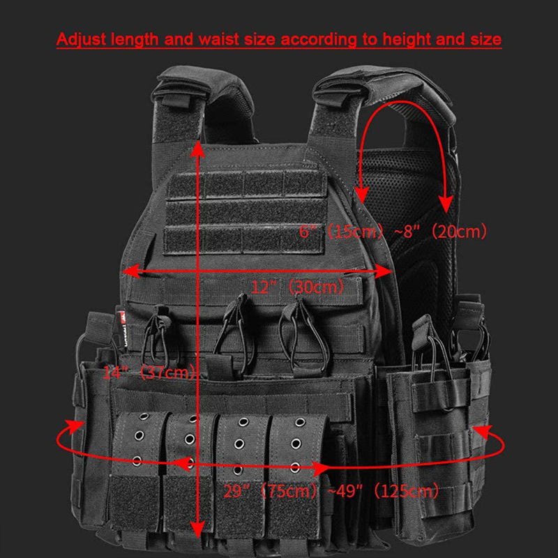 Phalanx | Taktisk MOLLE Vest Med Flere Pouches & Justerbar Pasform