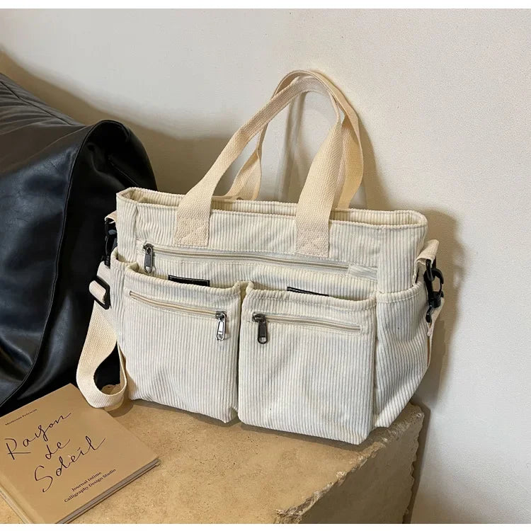 Mirella™ | Damer Fløjls Skuldertaske med Flere Rum | Blød Fløjl Crossbody med Justerbar Rem