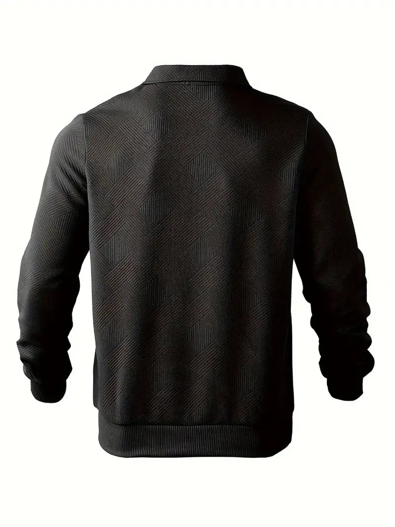 Mathéo™ | Herre Half-Zip Polo med Lange Ærmer og Moderne Stil
