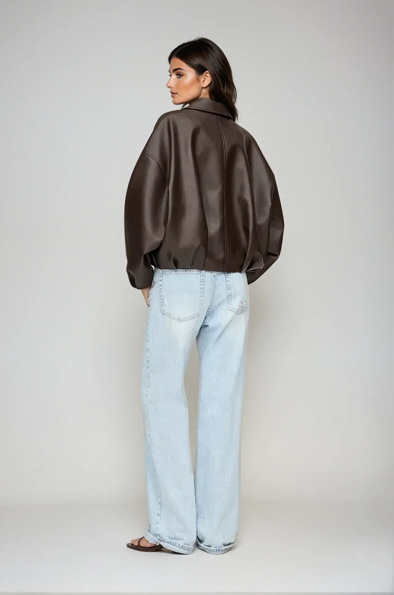 Mirella | Oversized Læderjakke