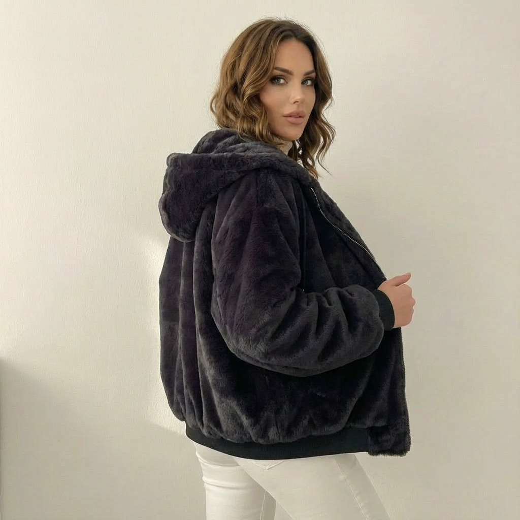 Luna | Vendbar Teddy Bomberjakke