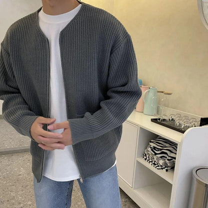 Milan | Strikket Cardigan med Lynlås til Herrer
