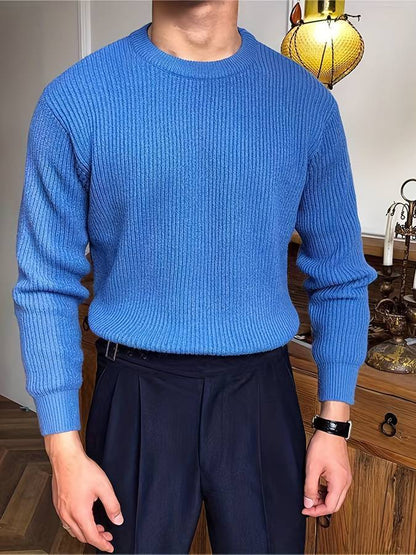 Bastien™ | Tidløs Ribstrikket Varm Herretrøje