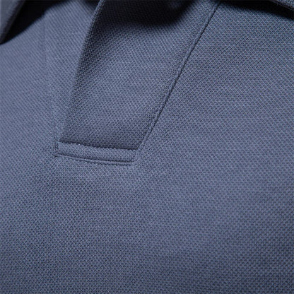 Jay™ | Herrer Luksus Langærmet Poloshirt med Perfekt Pasform til Komfort og Elegance