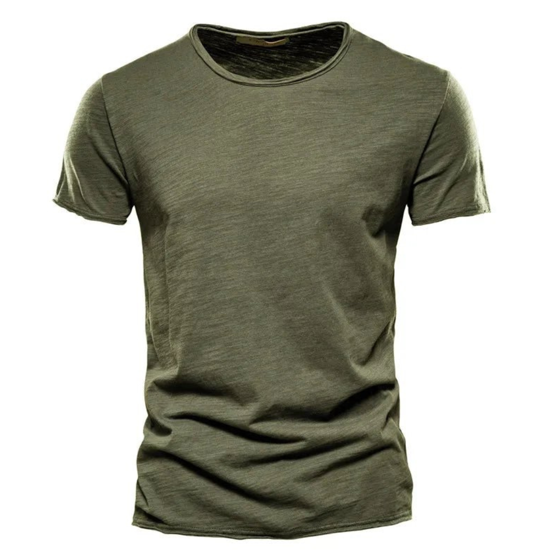 Nico | Casual T-shirt med Subtil Struktur Herre