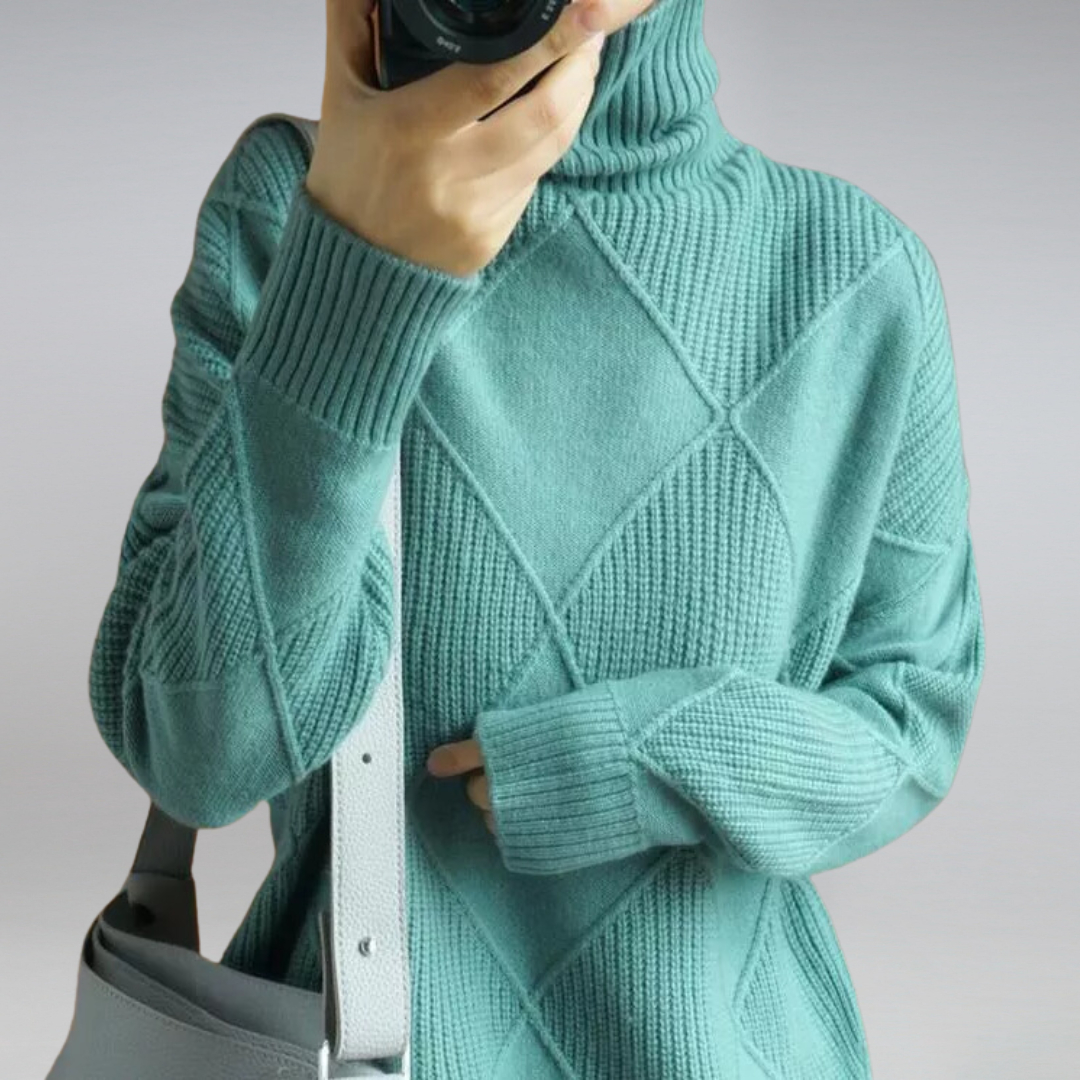 Linda™ | Luksuriøs Cashmere Rullekravesweater til Damer for Varme og Elegance