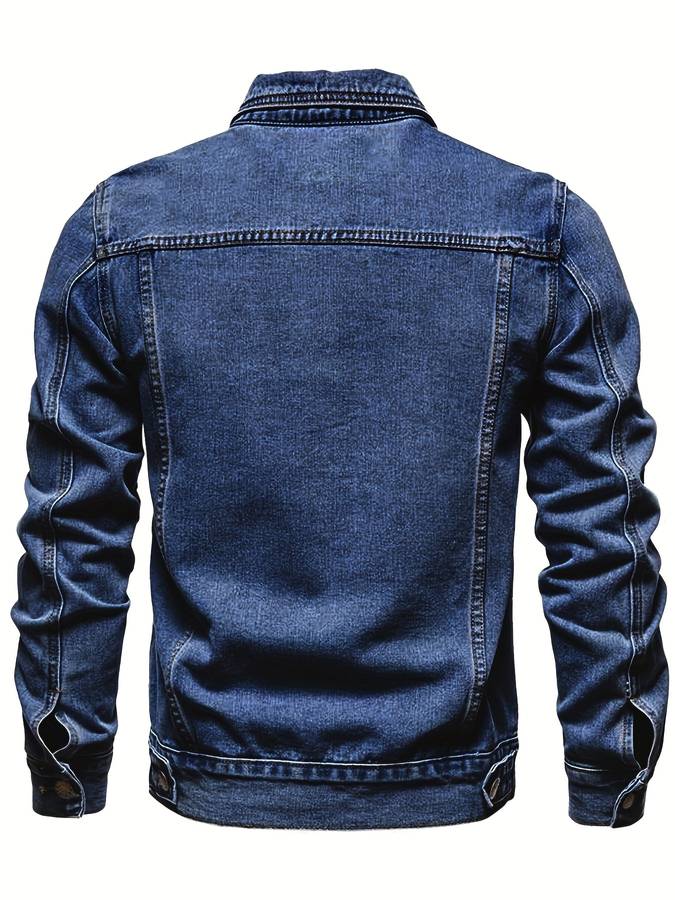 Bodhi™ | Herrer Denim Cowboyjakke Med Brystlommer Og Knaplukning | Rå All-Season Slim Fit Jeansjakke
