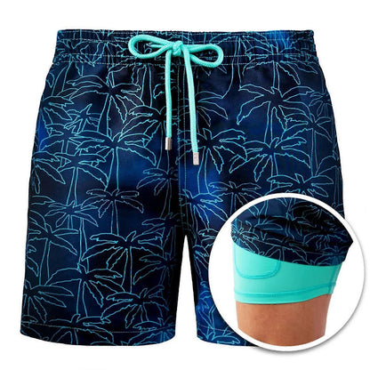 Thiago™ | Herrer Badebukser med Indershorts | Anti-Gnidning Badeshorts med Tætsiddende Foring og Hurtigttørrende Materiale