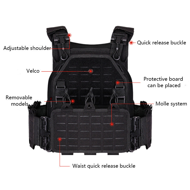 Aegis | Taktisk Plate Carrier Vest med MOLLE