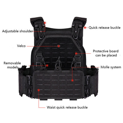 Aegis | Taktisk Plate Carrier Vest med MOLLE
