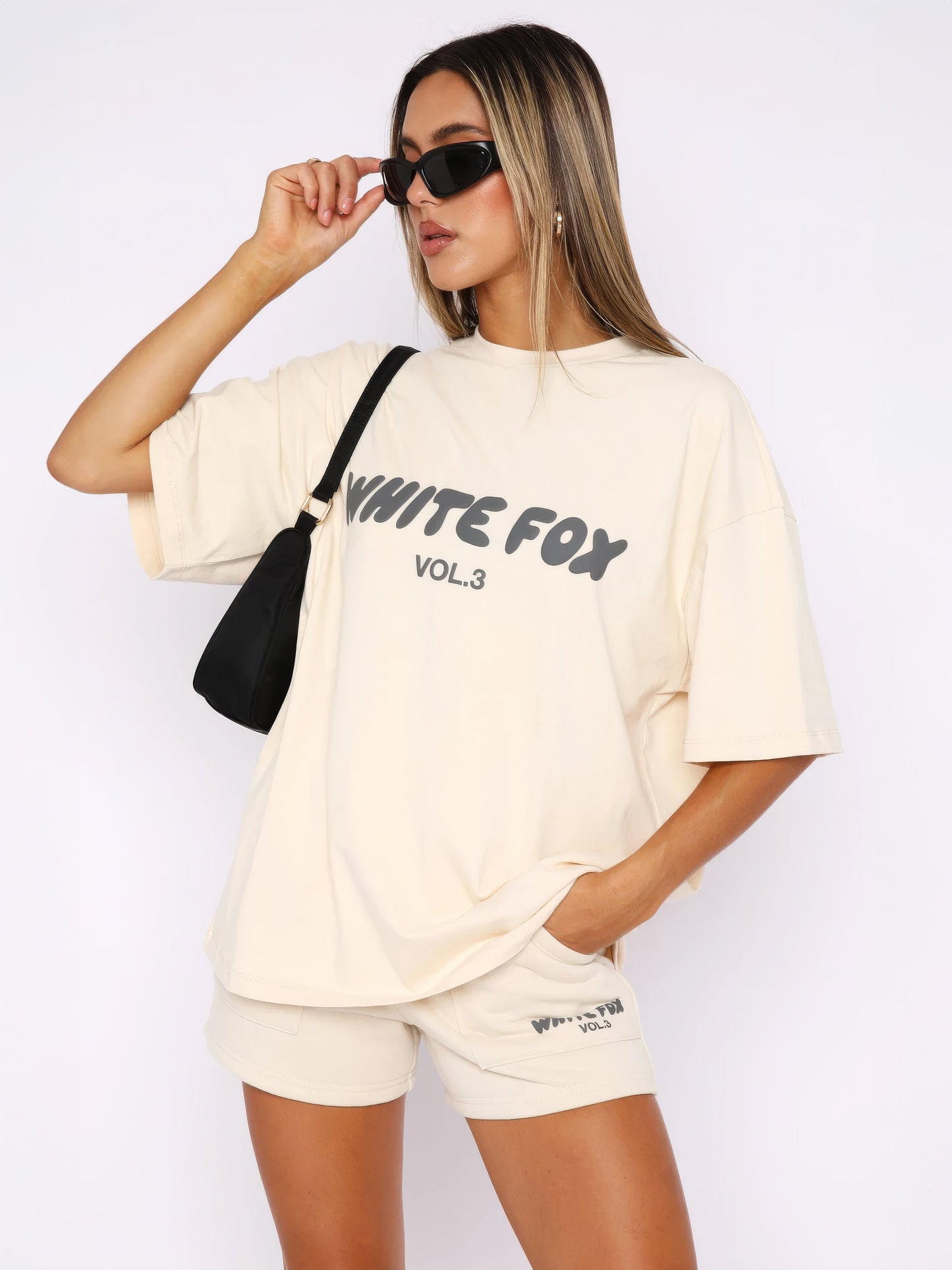 Lexa | Oversized Loungewear Sæt Damer Med Print T-Shirt & Shorts