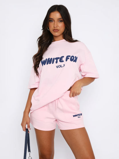Lexa | Oversized Loungewear Sæt Damer Med Print T-Shirt & Shorts