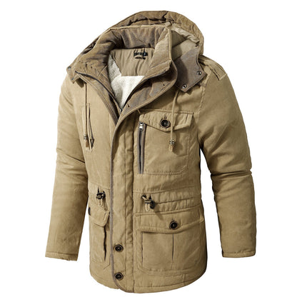 Jameson™ | Herrer Parka Vinterjakke Med Hætte Og Sherpafor | Varm Vandafvisende Jakke Med Lommer Og Uldfor