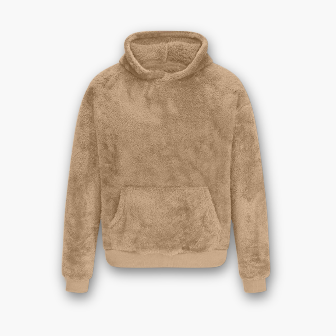 Kila™ | Varm Fluffy Plys Hoodie Unisex Med Kængurulomme