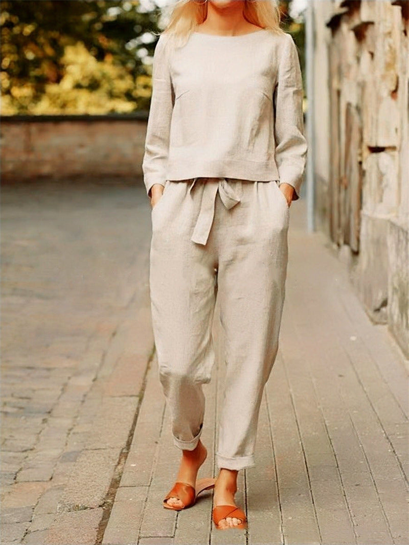 Diana™ | Kvinders Linned To-delt Sæt | Let & Minimalistisk Design
