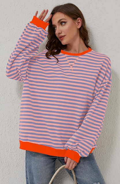 Selene | Stribet Oversized Strik Damer