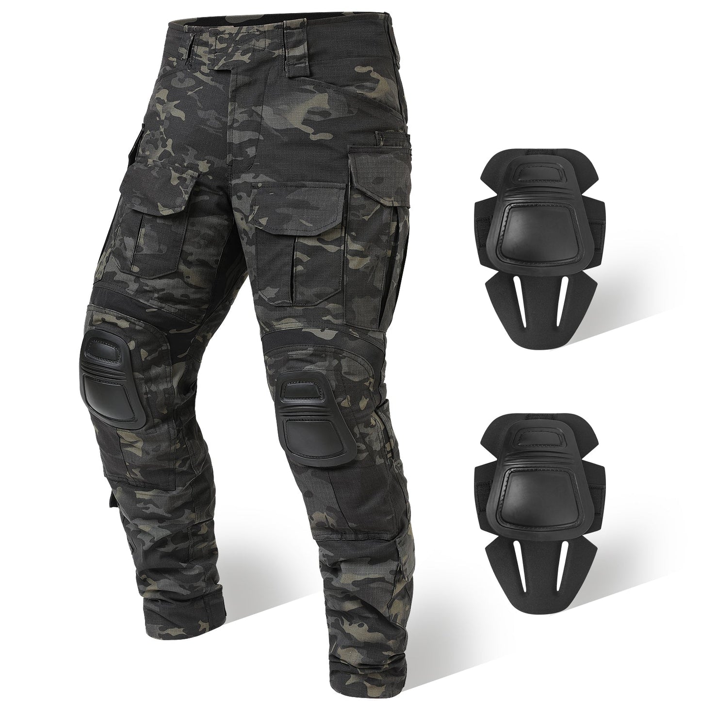 Kaelan | Taktiske Camouflage Combat Bukser med Knæbeskyttelse