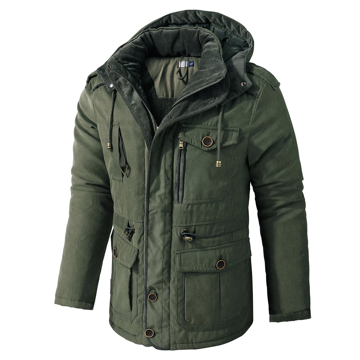 Jameson™ | Herrer Parka Vinterjakke Med Hætte Og Sherpafor | Varm Vandafvisende Jakke Med Lommer Og Uldfor