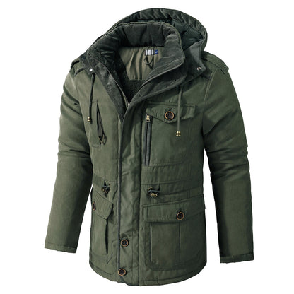 Jameson™ | Herrer Parka Vinterjakke Med Hætte Og Sherpafor | Varm Vandafvisende Jakke Med Lommer Og Uldfor