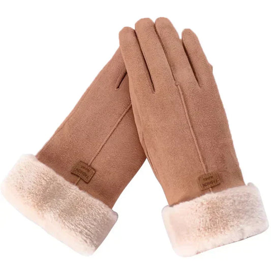 Fioria | Vinterhandsker i Ruskind-Look