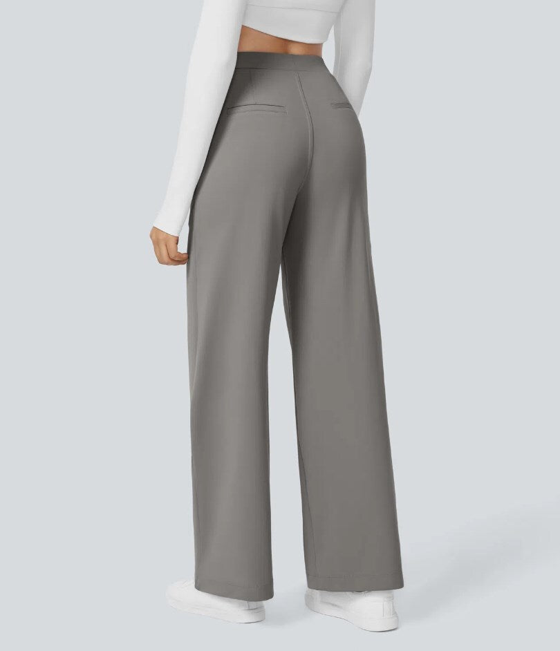 Lunara | High Waist Vide Pailletbukser Med Sidelommer Damer