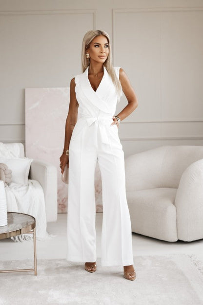 Orahna™ | Damer Glamourøs Jumpsuit med V-Hals Luksuriøs Pasform og Alsidigt Design | Ærmeløs Sommerdragt