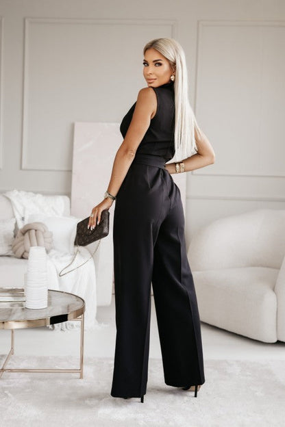 Orahna™ | Damer Glamourøs Jumpsuit med V-Hals Luksuriøs Pasform og Alsidigt Design | Ærmeløs Sommerdragt