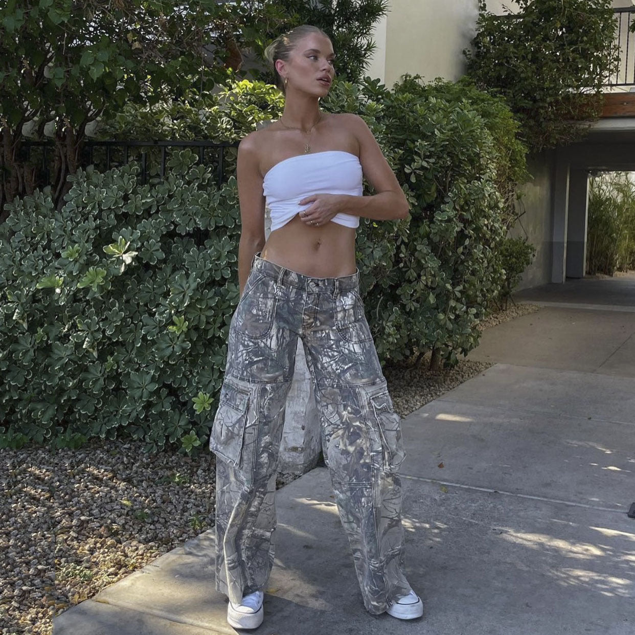 Kaia | Camouflage Cargo Bukser