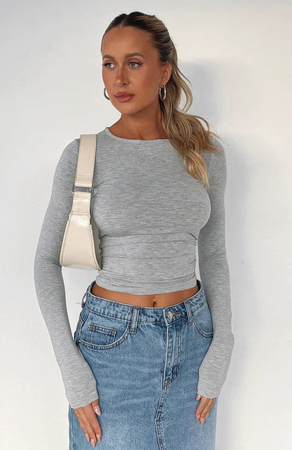 Noélie | Langærmet Croptop Med Tommelfingerhuller Damer