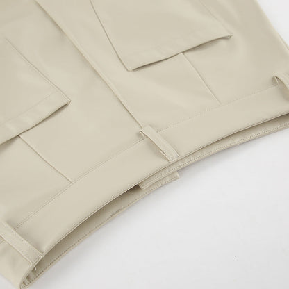 Soraya™ | Damer High-Waist Læder Maxi Nederdel med Slids | Lædernederdel med Tætsiddende Pasform