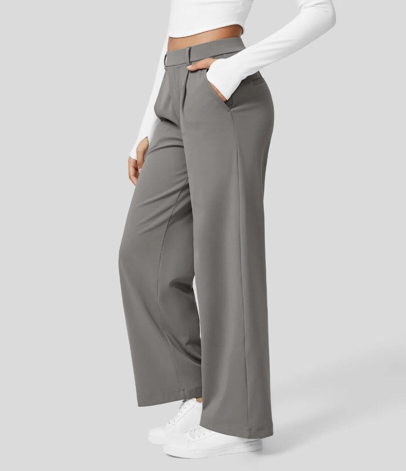Lunara | High Waist Vide Pailletbukser Med Sidelommer Damer
