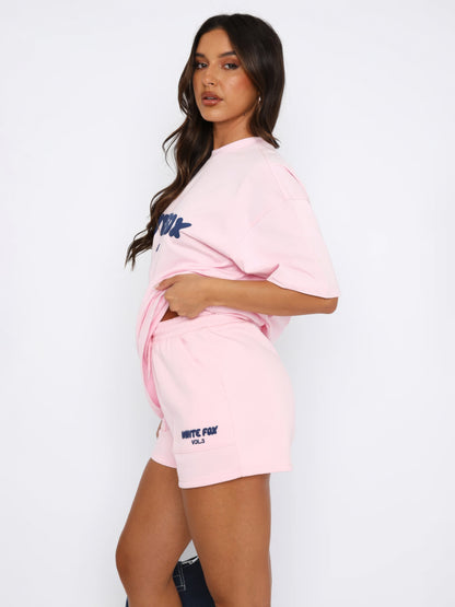 Lexa | Oversized Loungewear Sæt Damer Med Print T-Shirt & Shorts