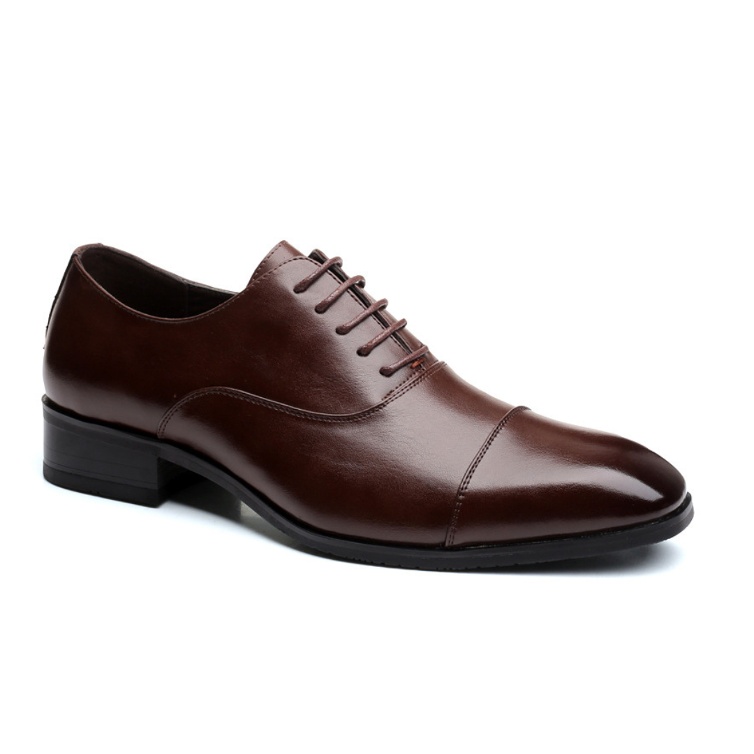 Moliansi™ | Klassiske Herre Oxford Sko med Lukket Snørelukning | Elegant Glat Snøresko til Formelle Anledninger