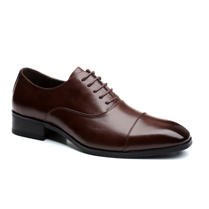 Moliansi™ | Klassiske Herre Oxford Sko med Lukket Snørelukning | Elegant Glat Snøresko til Formelle Anledninger