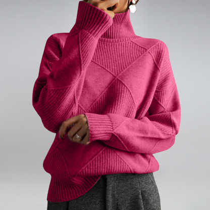 Linda™ | Luksuriøs Cashmere Rullekravesweater til Damer for Varme og Elegance