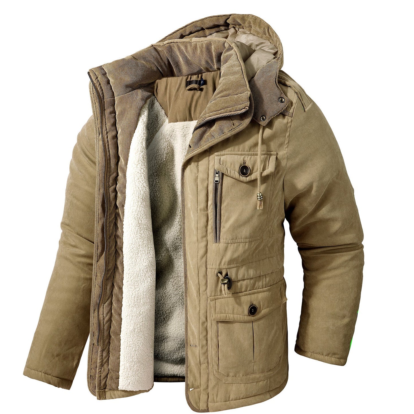 Jameson™ | Herrer Parka Vinterjakke Med Hætte Og Sherpafor | Varm Vandafvisende Jakke Med Lommer Og Uldfor