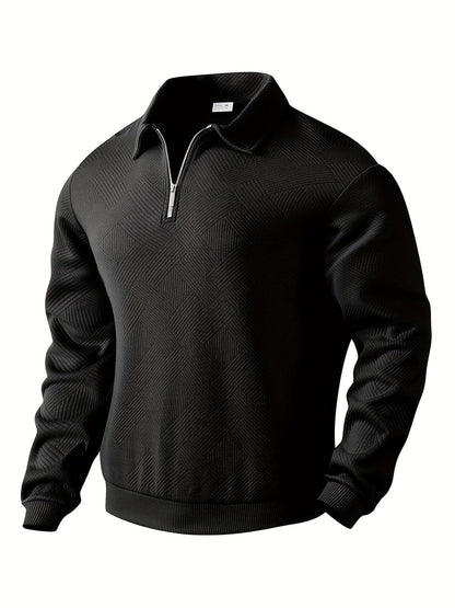 Mathéo™ | Herre Half-Zip Polo med Lange Ærmer og Moderne Stil