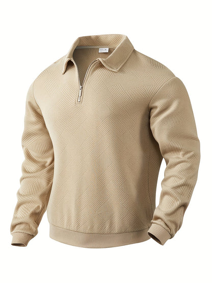 Mathéo™ | Herre Half-Zip Polo med Lange Ærmer og Moderne Stil