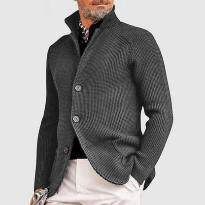 Nico™ | Herrer Ribbet, Behagelig og Varm Cardigan med Knapper