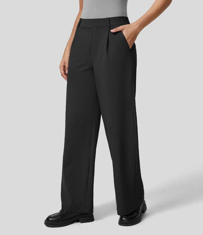 Lunara | High Waist Vide Pailletbukser Med Sidelommer Damer