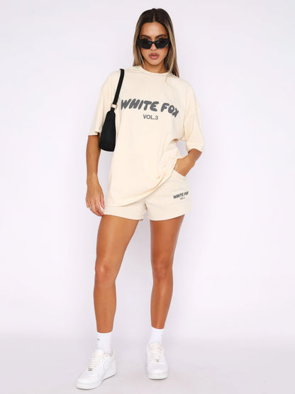 Lexa | Oversized Loungewear Sæt Damer Med Print T-Shirt & Shorts