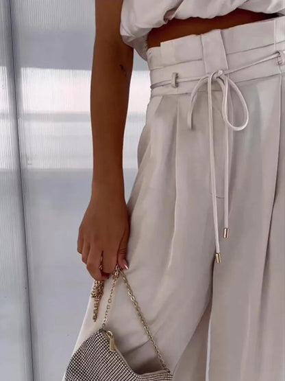 Valencia | Elegant To-Del Halterneck Top & Buksetaske Damer