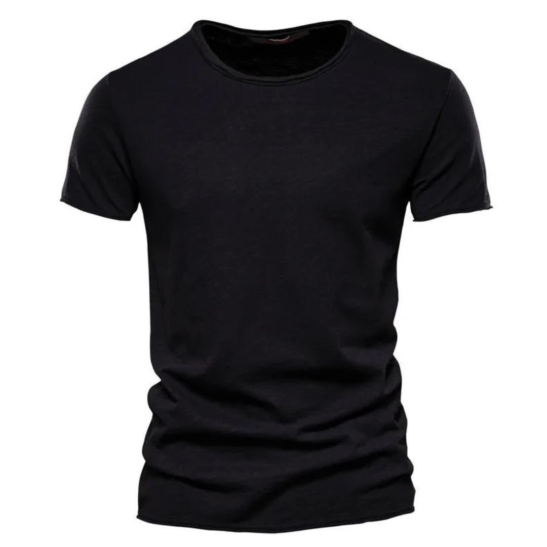 Nico | Casual T-shirt med Subtil Struktur Herre