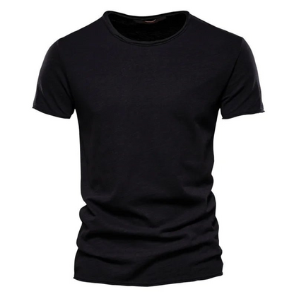 Nico | Casual T-shirt med Subtil Struktur Herre