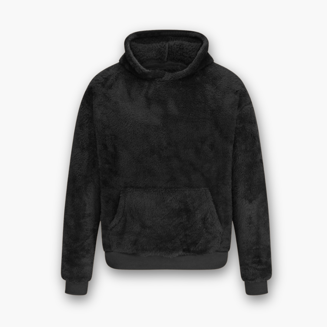 Kila™ | Varm Fluffy Plys Hoodie Unisex Med Kængurulomme