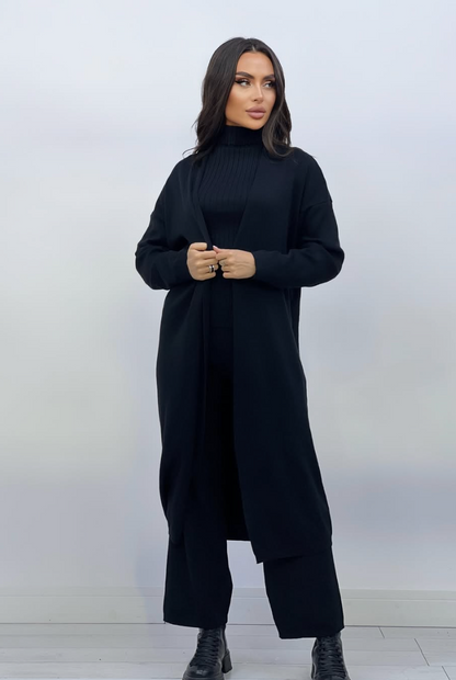 Roxy™ | Damer Luksuriøst 3-delt Strik Co-Ord Sæt | Blødt & Strækbart