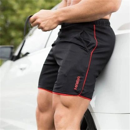 Jaxon™ | Herrer Sportsshorts med Sideslids og Tilbehørsløkke | Let og Hurtigttørrende Træningsshorts til Fitness og Udendørs Brugn