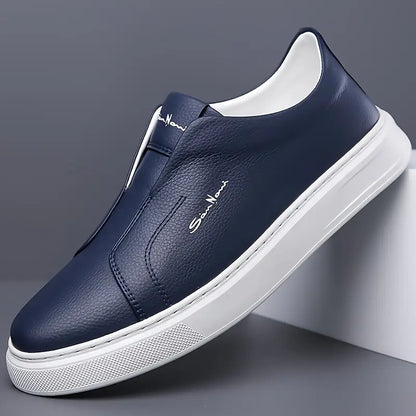 Arlen | Herre Slip-On Sneakers | Slip‑On Sko | Kunstlæder & Elastiske Sider | Komfortabel & Skridsikker