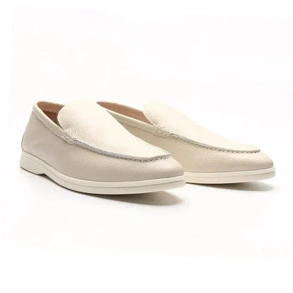 Alonzo™ | Herre Luksuriøse Læderloafers | Stilfulde Slip-Ons med Hvid Sporty Sål